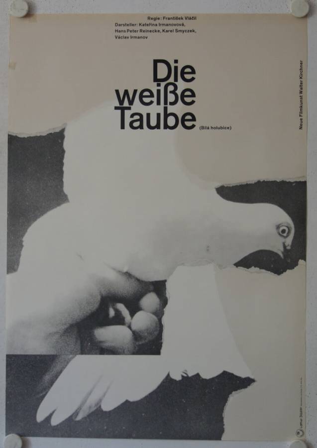 Bíla holubice - The white Dove original release german movie poster